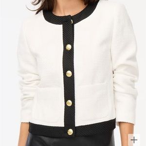 J.Crew Black and White Tweed Lady Jacket 14